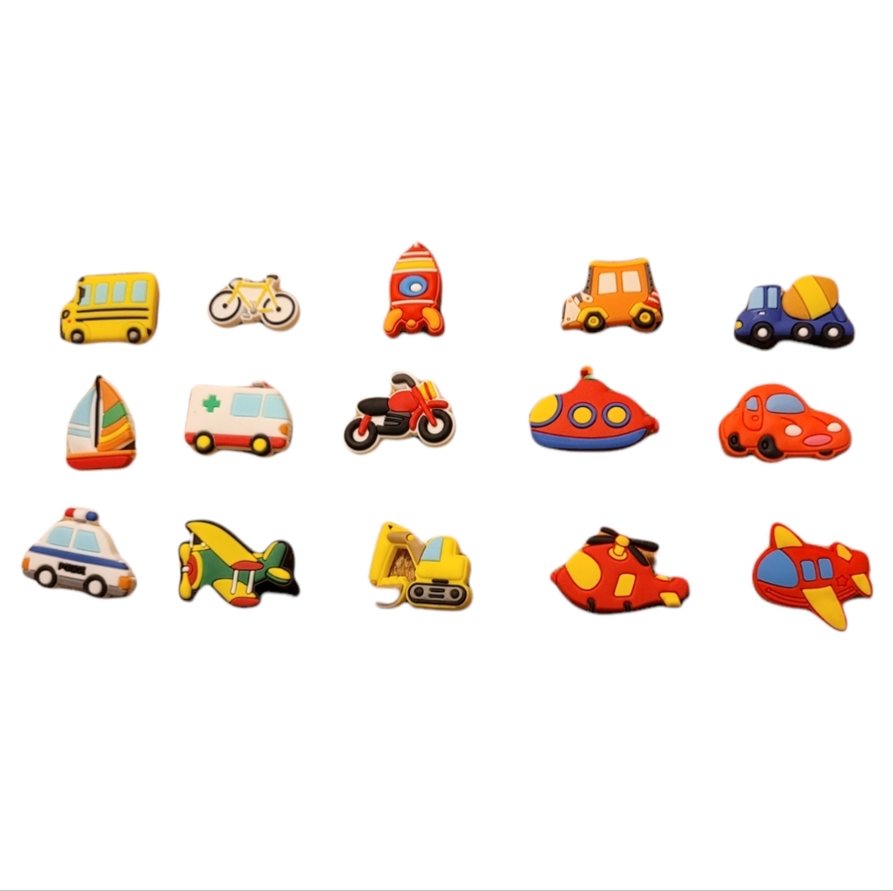 15 Transportation Crocs Jibbitz